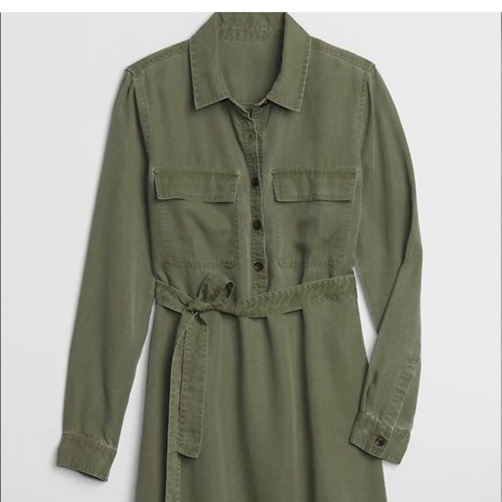 Small Army Green Gap T-Shirt Dress